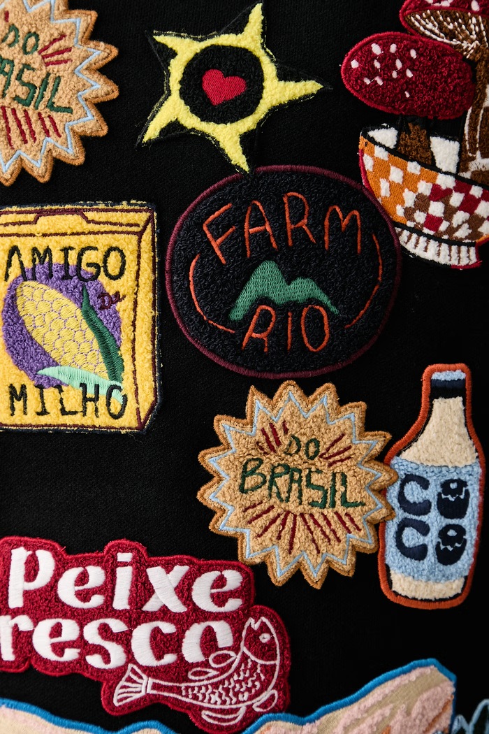 Sweter damski z wiskozą Farm Rio czarny 361423