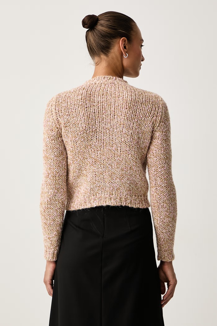 Odzież iBlues Sweter damski z wełną IBLSTAMPA 2627366222200 różowy
