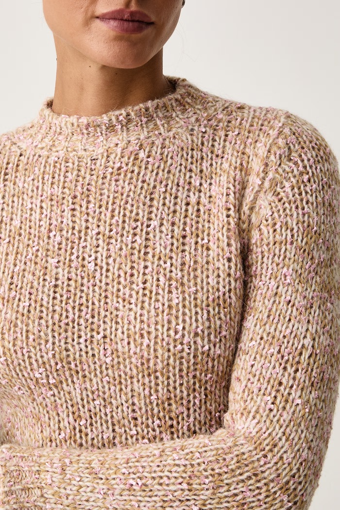 Sweter damski z wełną IBLSTAMPA iBlues 2627366222200 różowy
