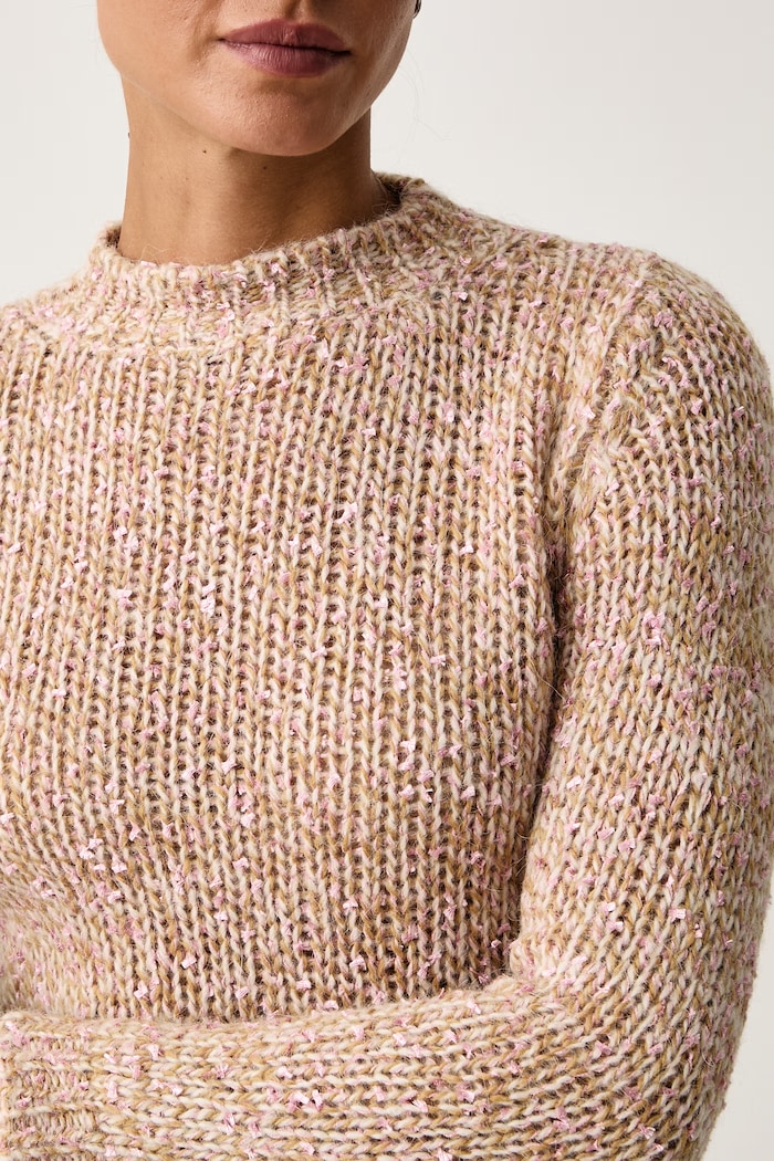 Sweter damski z wełną IBLSTAMPA iBlues 2627366222200 różowy