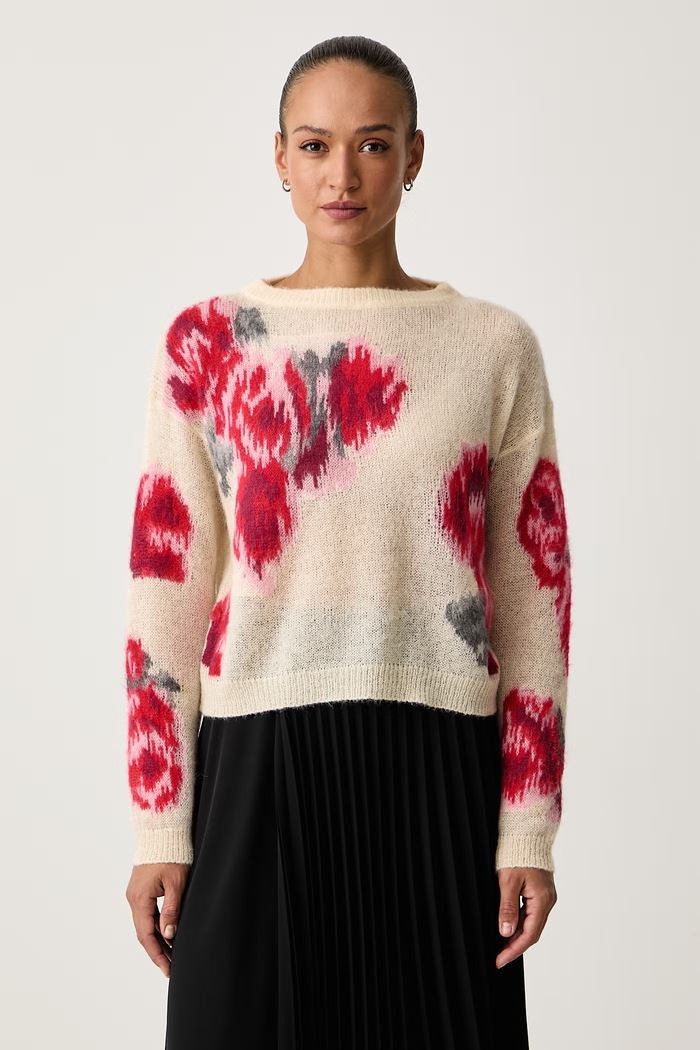 iBlues Sweter damski z wełną IBLSOLISTA beżowy 2627366202200