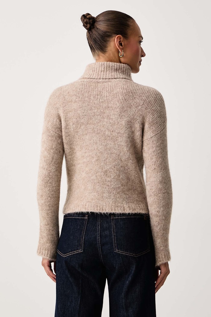 Odzież iBlues Sweter damski z wełną IBLNOCINO 2627366122200 beżowy