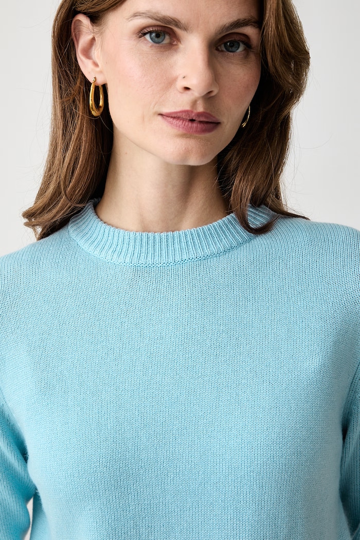 iBlues sweter damski z wełną IBLAFONA niebieski 2627366141200