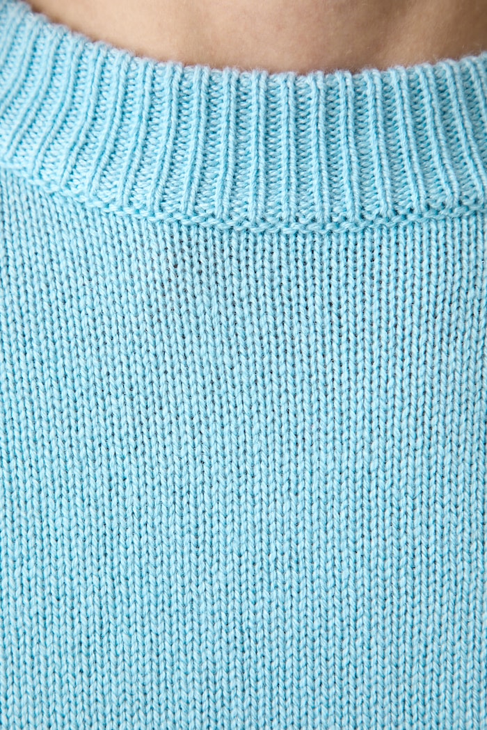 iBlues sweter damski z wełną IBLAFONA 2627366141200 niebieski