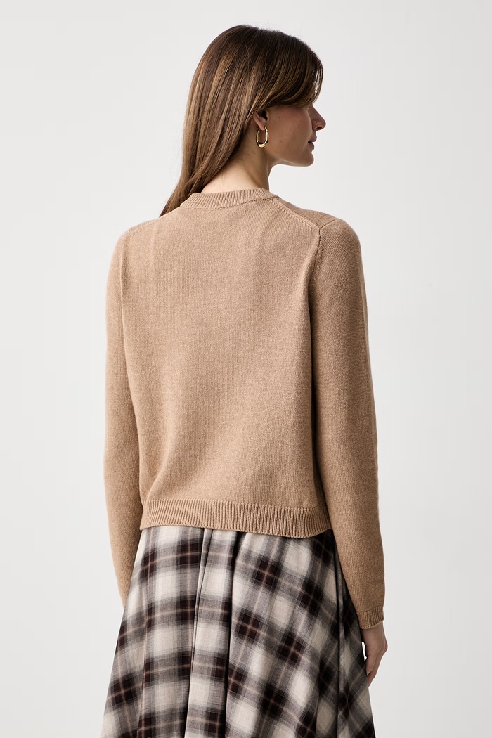 Odzież iBlues sweter damski z wełną IBLAFONA 2627366141200 beżowy