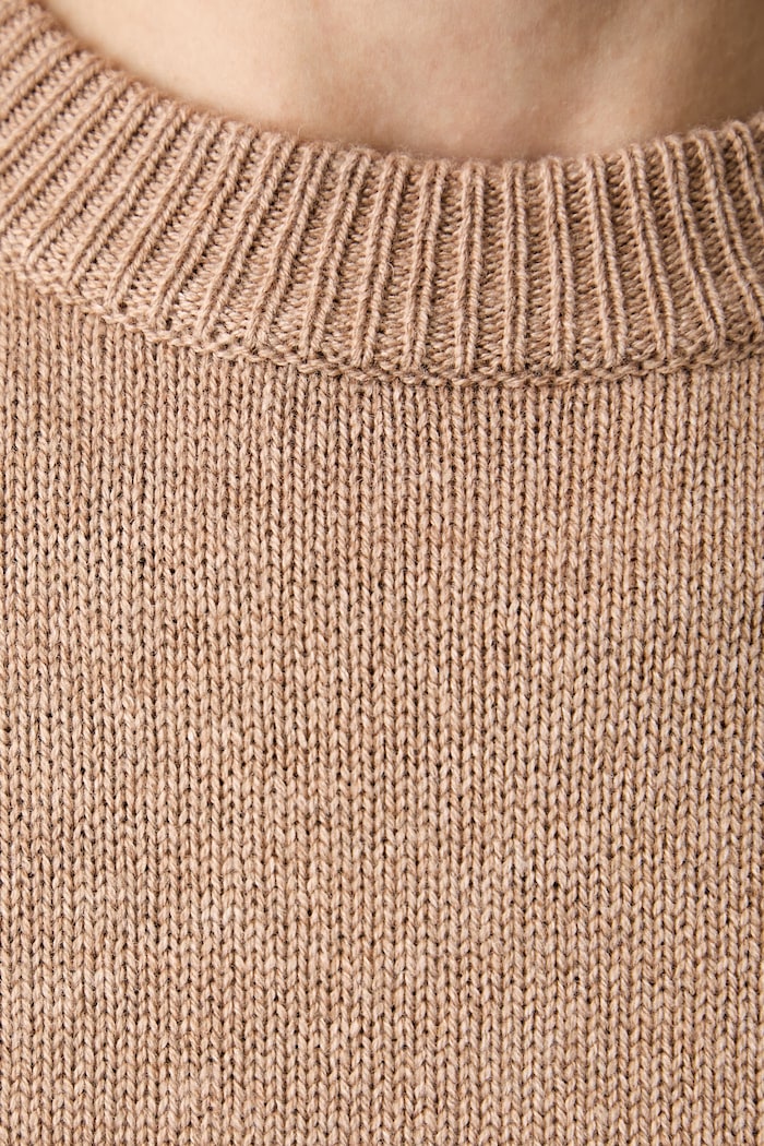 iBlues sweter damski z wełną IBLAFONA 2627366141200 beżowy