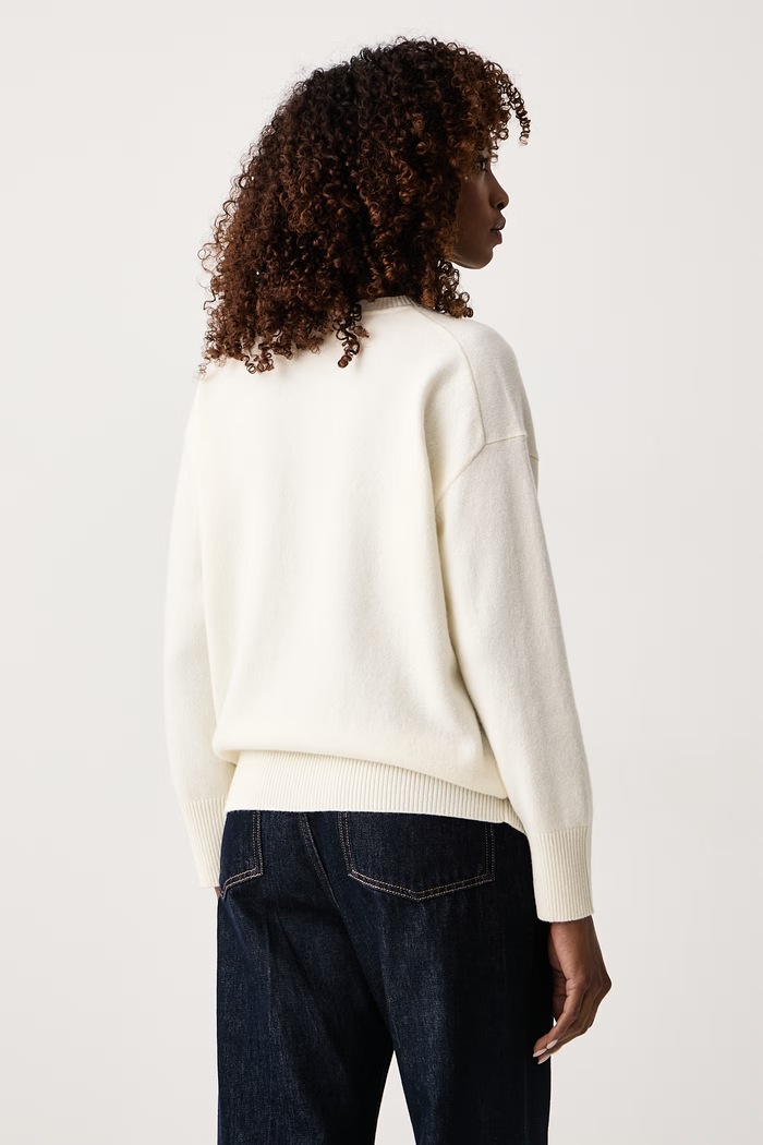 Odzież Marella Sweter damski z wełną Emme by Marella 2625366342200 beżowy
