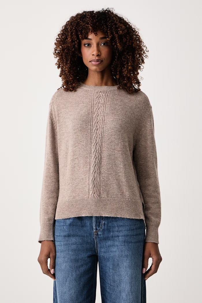 Marella Sweter damski z wełną Emme by Marella beżowy 2625366302200
