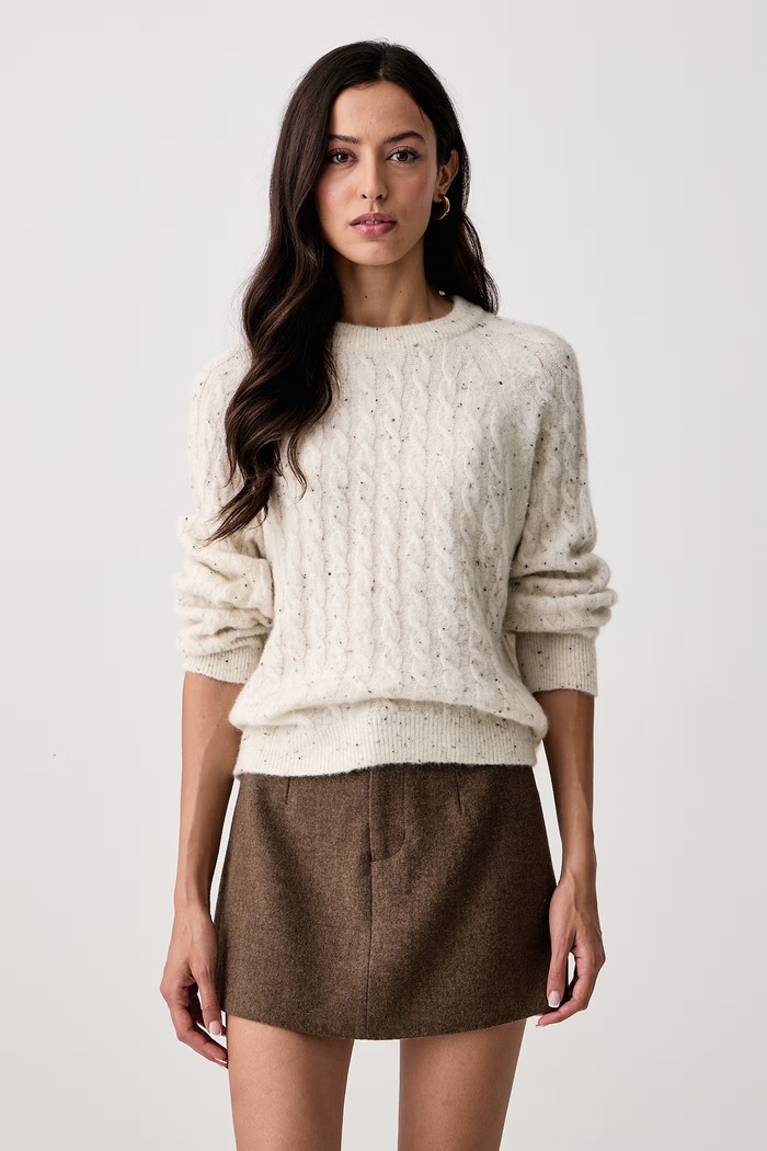 Marella Sweter damski z wełną MLLORA beżowy 2623366362200