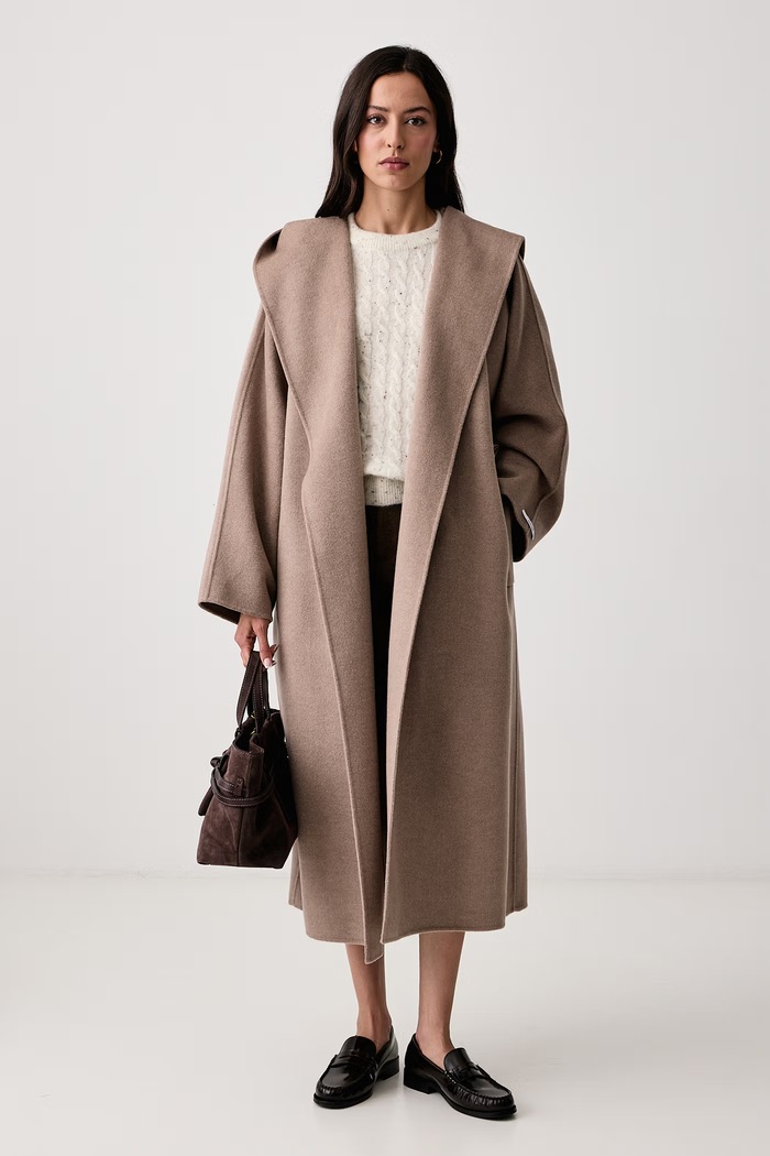 Marella Sweter damski z wełną MLLORA 2623366362200 beżowy AW26