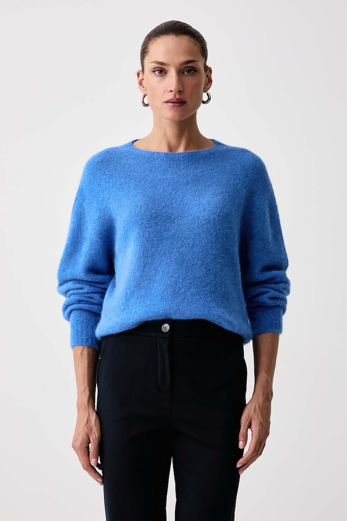 Marella Sweter damski z wełną MLLGIUNCO niebieski 2623366322200