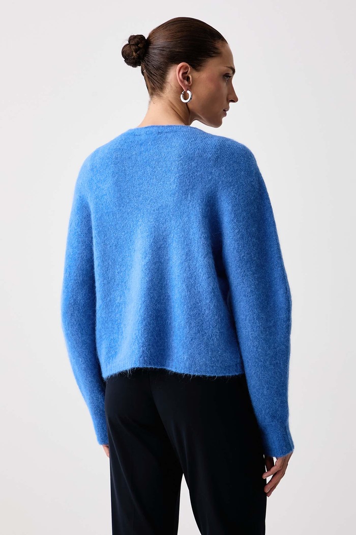 Odzież Marella Sweter damski z wełną MLLGIUNCO 2623366322200 niebieski