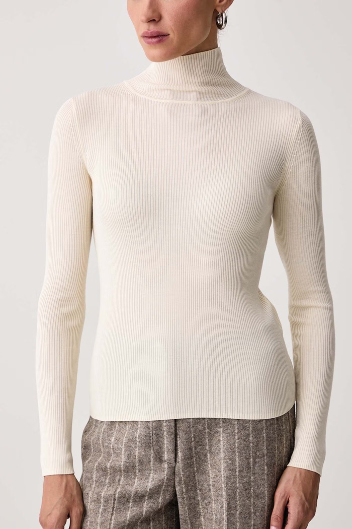 Sweter damski z dodatkiem wełny MLLERESIA Marella 2623366312200 beżowy