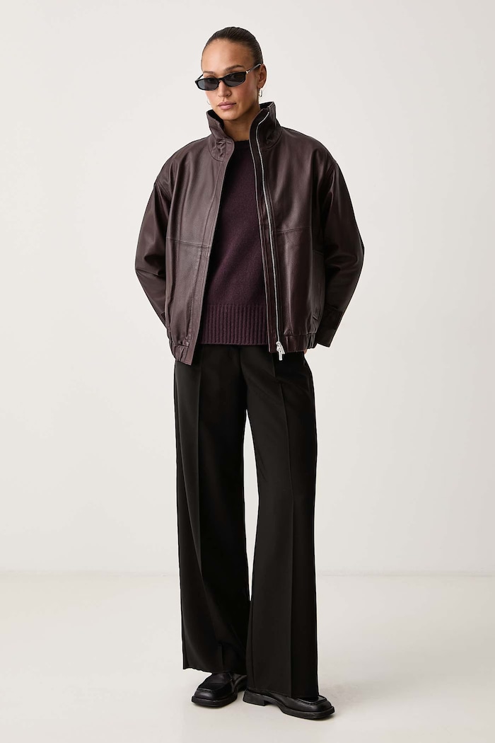 Marella Sweter damski wełniany MLLBELLA 2623366295200 fioletowy AW26