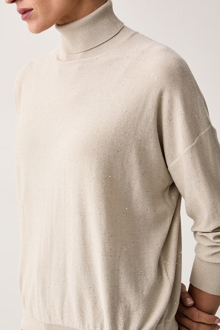 Sweter damski z lyocellem MLLGESTO Marella 2623366255200 beżowy