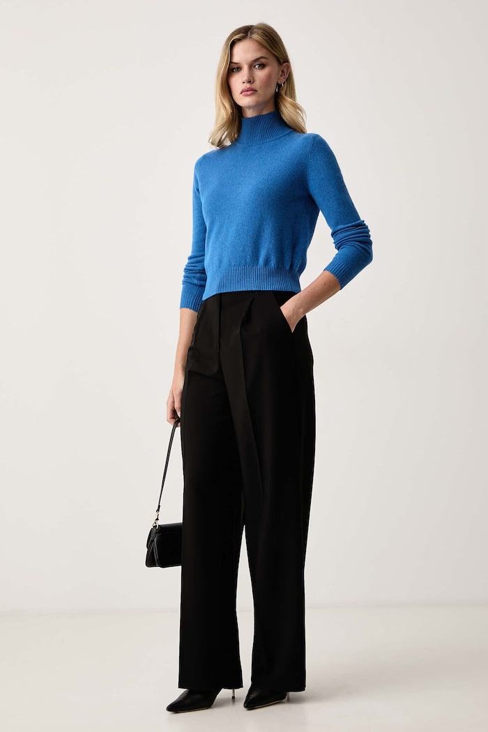 Marella Sweter damski wełniany MLLZUCCA 2623366212200 niebieski AW26