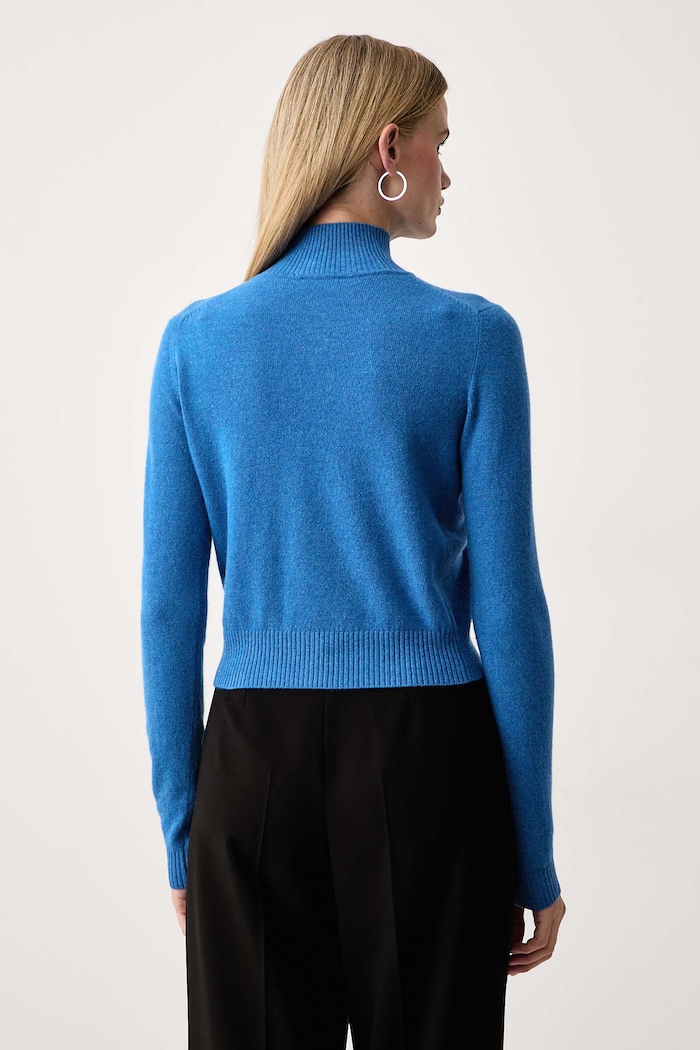 Odzież Marella Sweter damski wełniany MLLZUCCA 2623366212200 niebieski