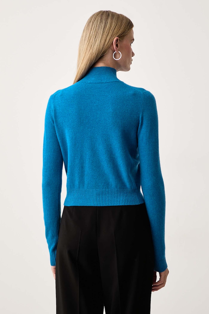 Odzież Marella Sweter damski wełniany MLLZUCCA 2623366212200 niebieski
