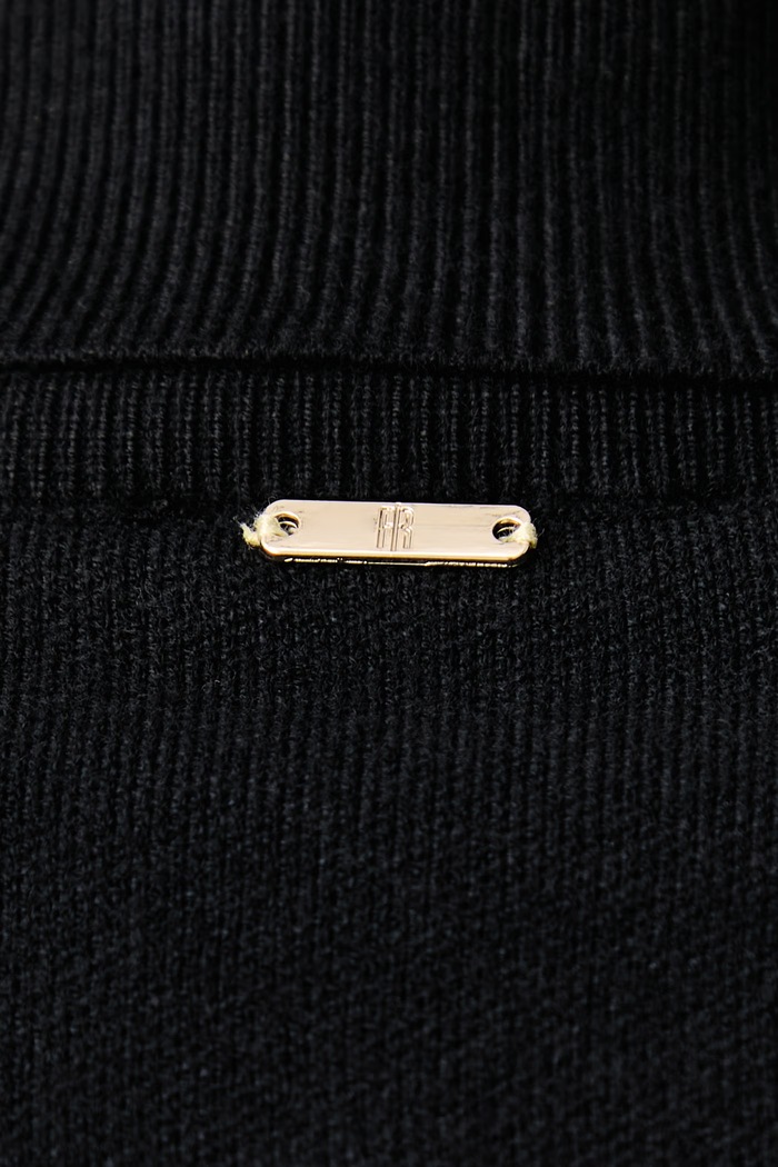 Sweter damski z wiskozą Fracomina czarny FS26WT7008K50201