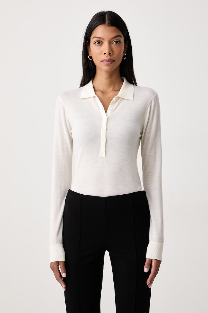 Fracomina Body damskie z wełny merino beżowy B126WT5033K56701