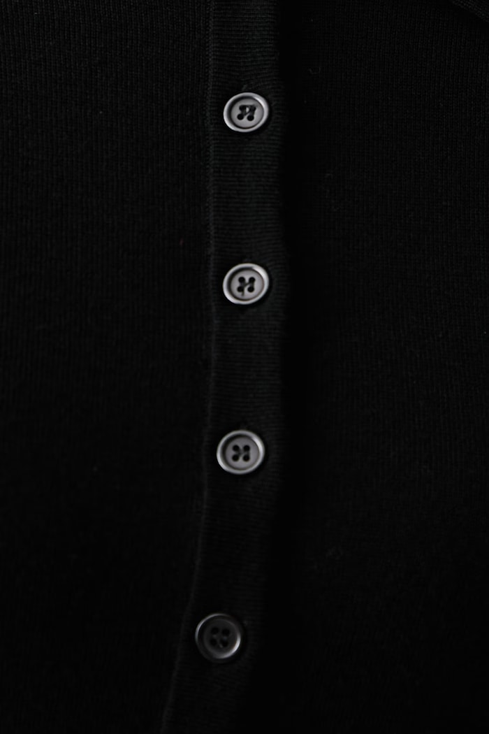 Body damskie z wełny merino Fracomina czarny B126WT5033K56701