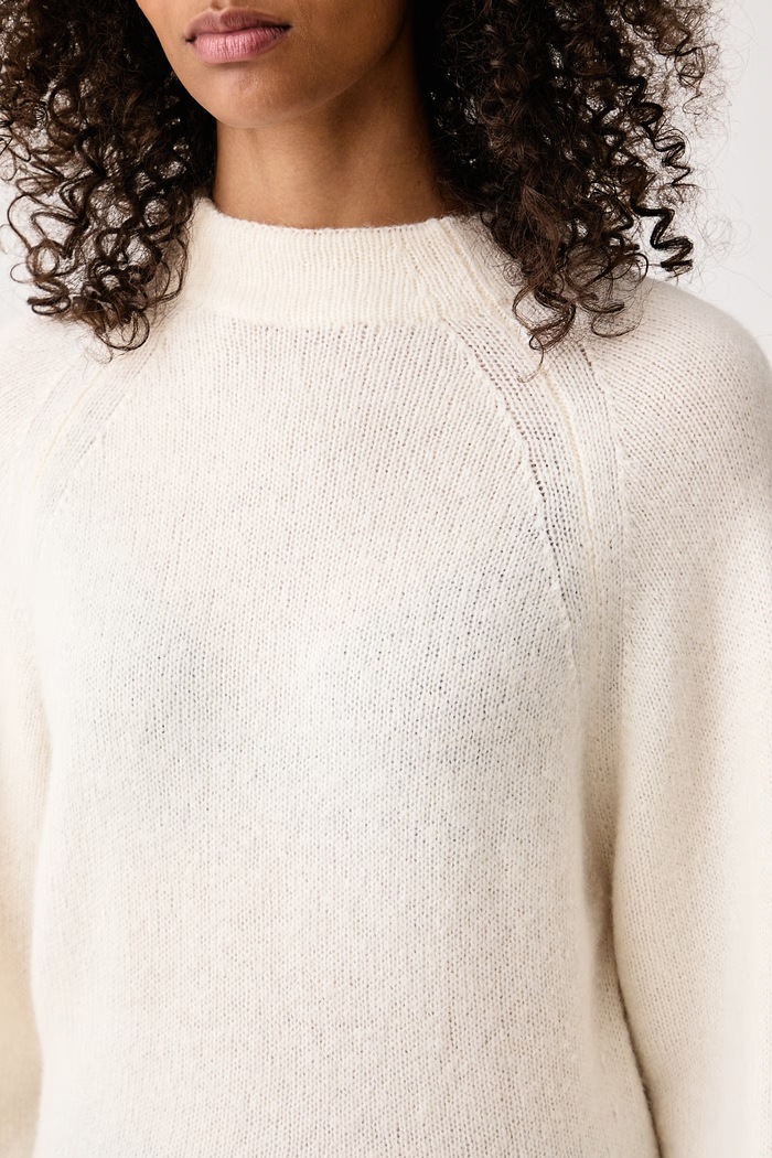 Sweter damski z wełną Surpenio HUGO 50569396 beżowy