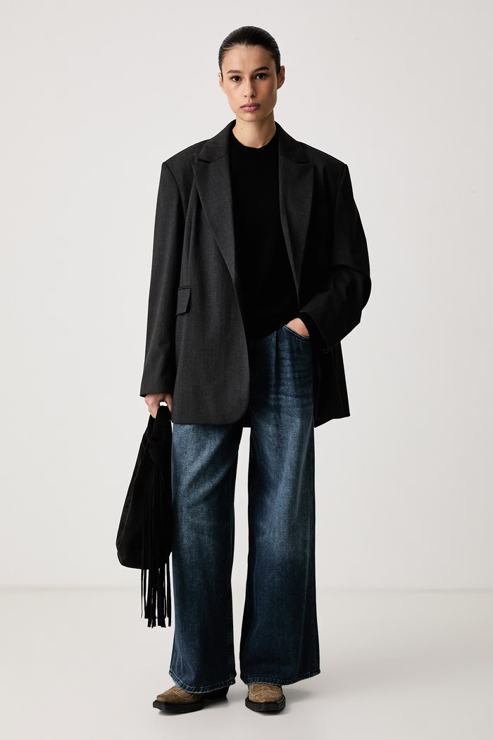 HUGO Sweter damski z wełną Sessiria 50569394 czarny AW26