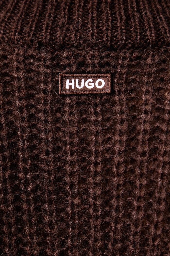 Pulover pentru femei cu lână Slogeryna_B HUGO Blue maro 50571691