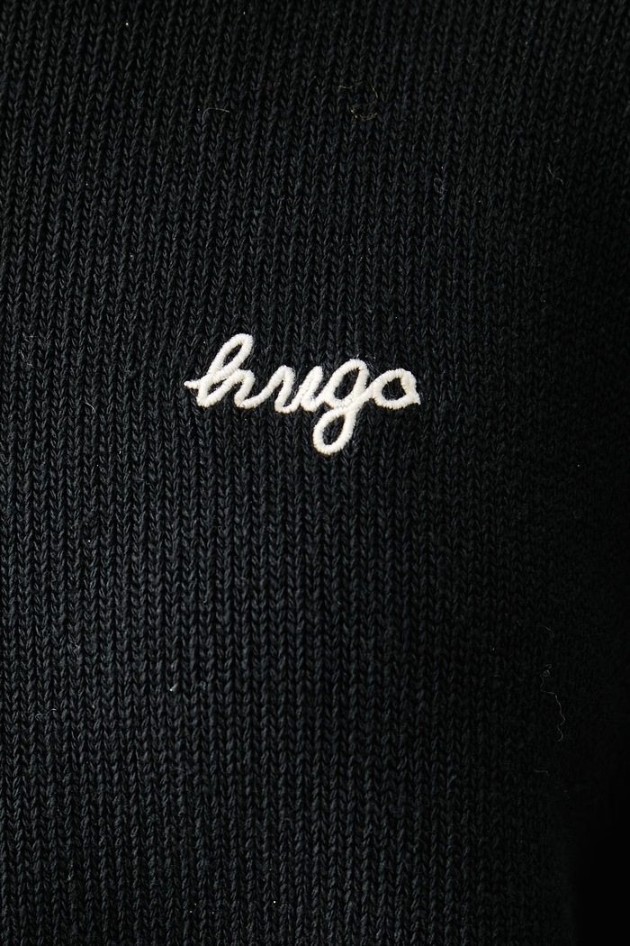 Πουλόβερ γυναικείο με βαμβάκι Shenny_B HUGO Blue μαύρο 50569622