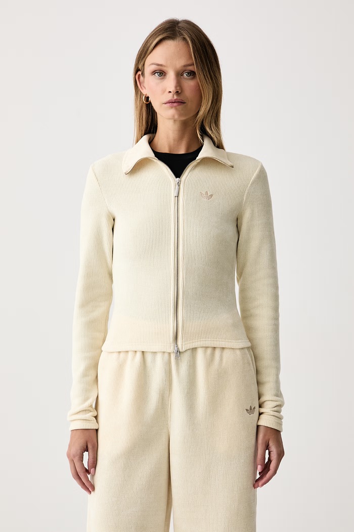 adidas Originals Kardigan za žene Chenille Zip Up bež LF6578