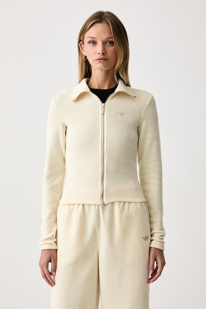 adidas Originals Kardigan za žene Chenille Zip Up bež LF6578