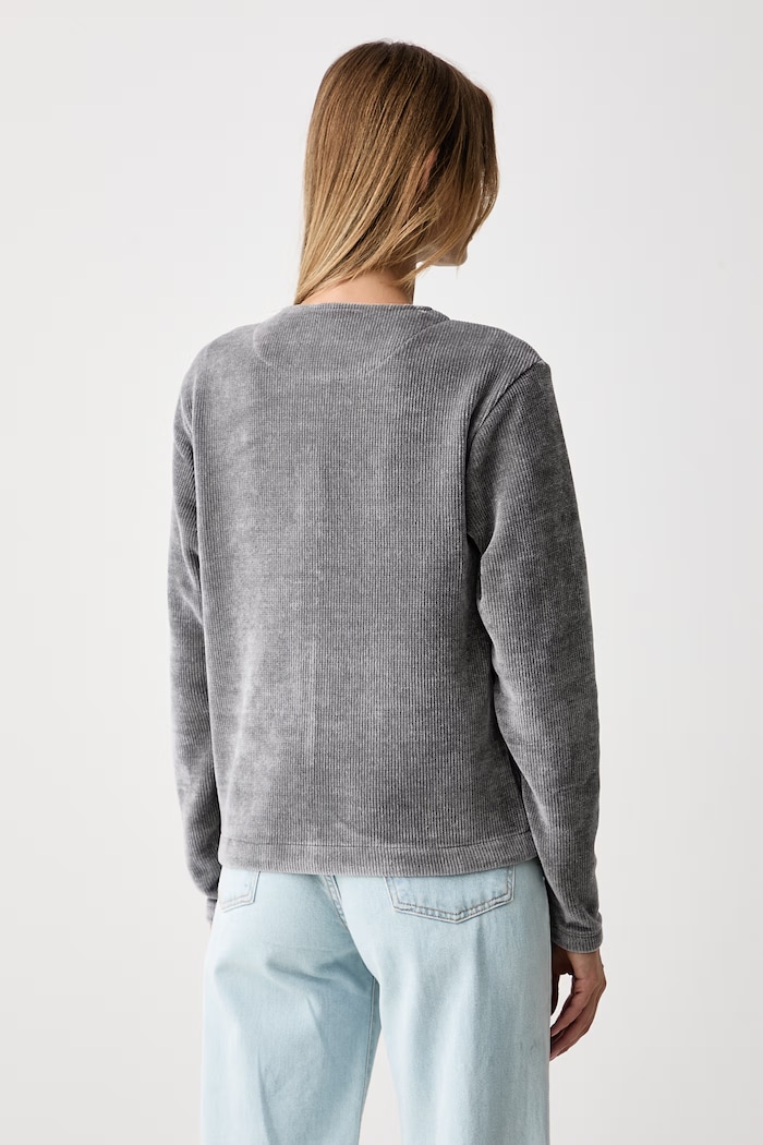 Odjeća adidas Originals Kardigan za žene Chenille LF6545 siva
