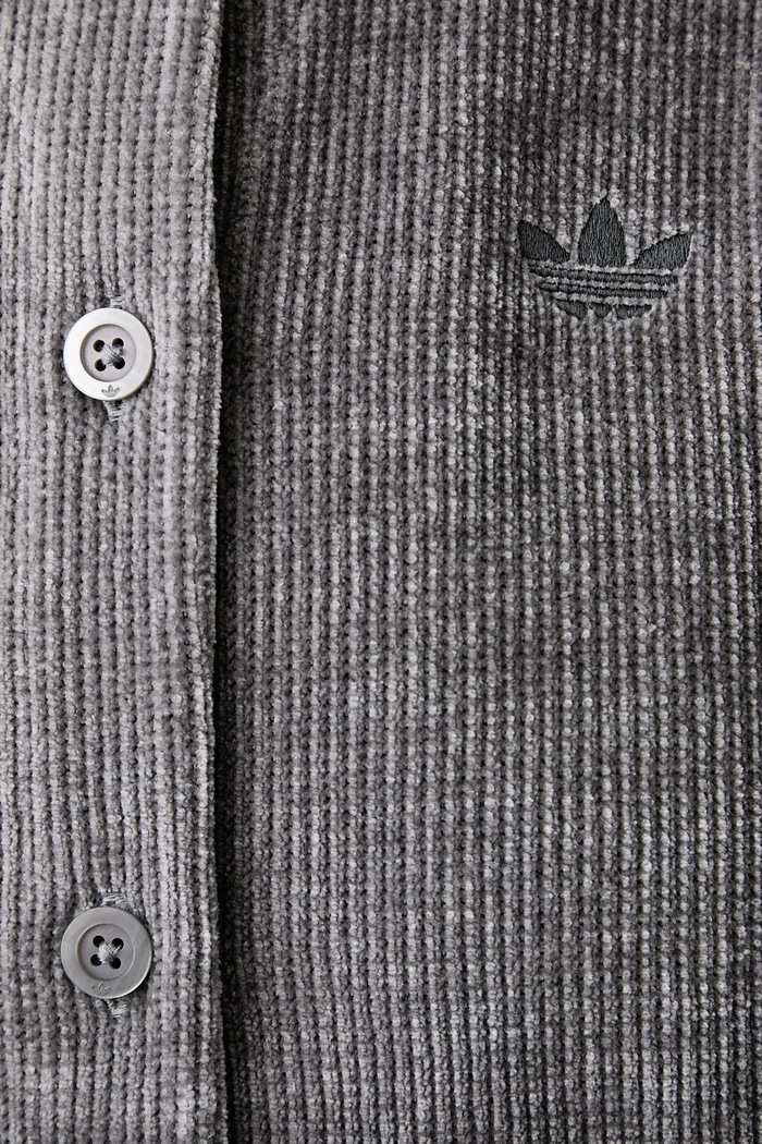 Kardigan za žene Chenille adidas Originals siva LF6545