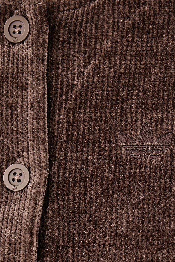 Kardigan damski Chenille adidas Originals brązowy LF6544
