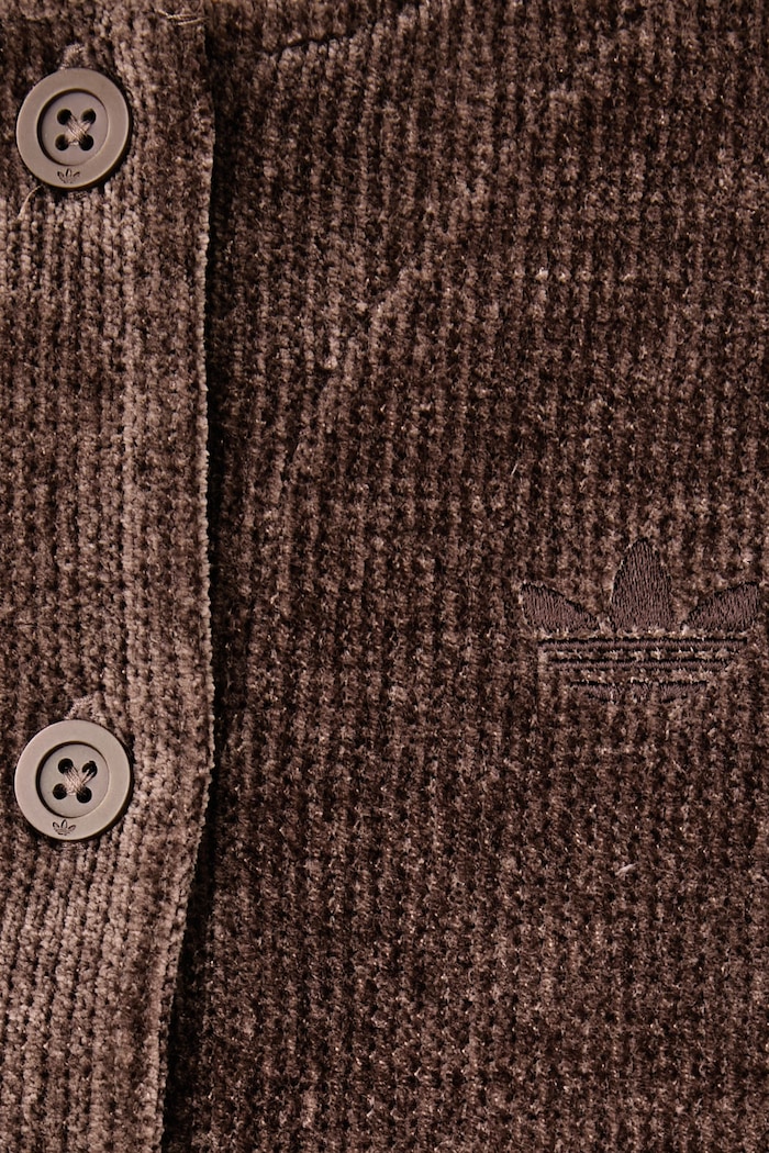 Kardigan damski Chenille adidas Originals brązowy LF6544