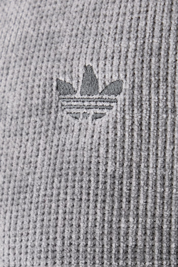 Kardigan damski Chenille Zip Up adidas Originals szary LF6541