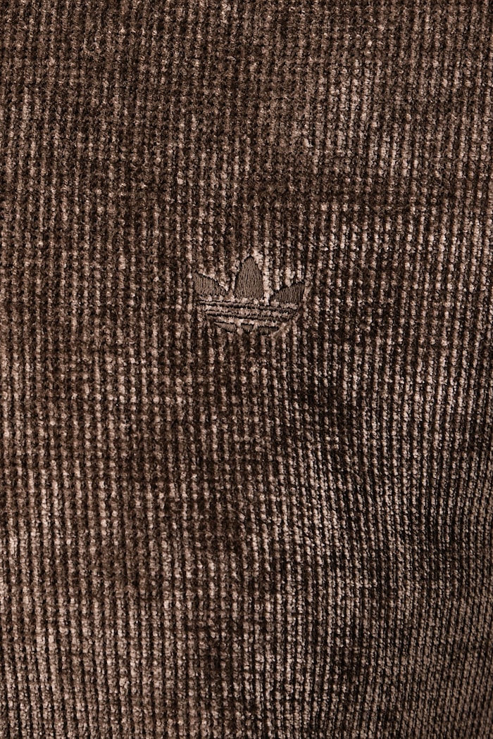 Sveter na zips dámsky Chenille Zip Up adidas Originals hnedá LF6540