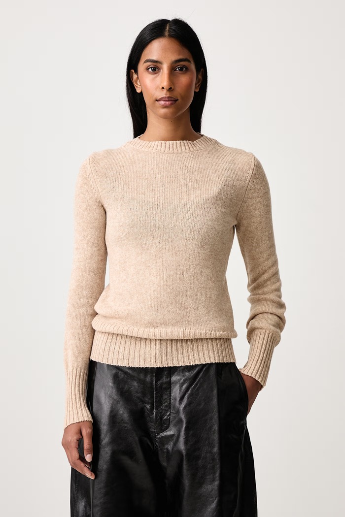 Soeur Pulover za žene od merino vune GIPSY bež PUL0305GIPSY