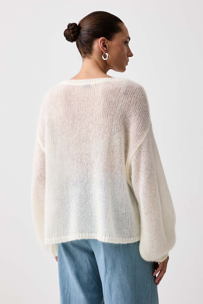 Odzież BOSS Orange Sweter damski z wełną C_Farazena 50570093 beżowy