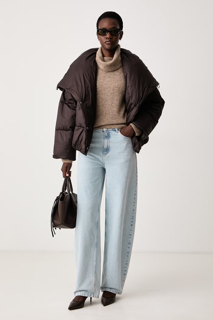 BOSS Orange Sweter damski z wełną C_Falodina_1 50569896 beżowy AW26