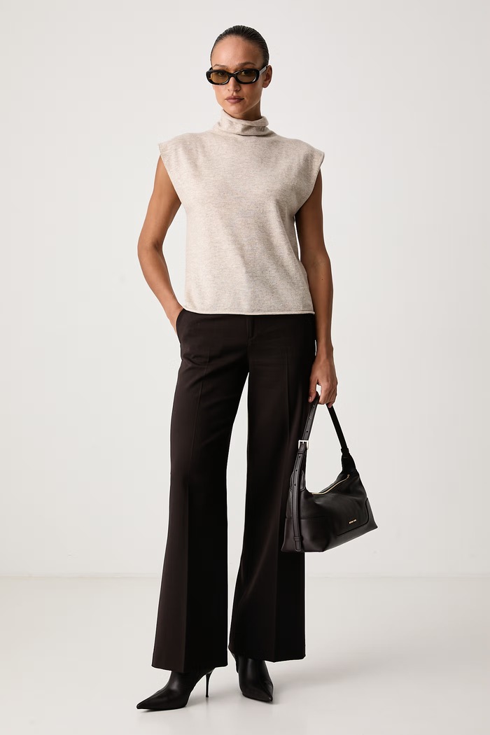 BOSS Orange Γιλέκο γυναικείο μάλλινο C_Faprila 50569892 μπεζ AW26