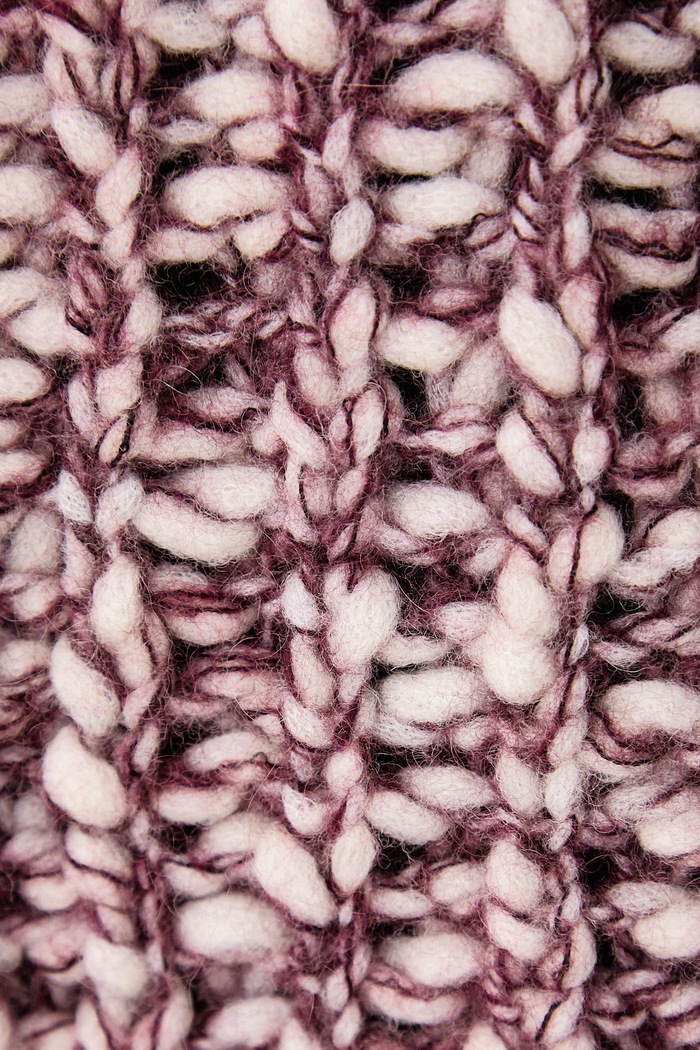 Sweter damski z wełną i alpaką C_Flocasia BOSS Orange bordowy 50569884
