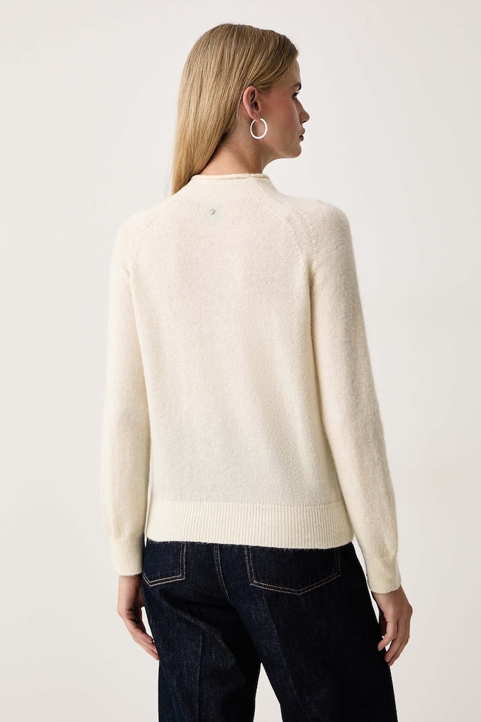 Odzież BOSS Orange Sweter damski z wełną C_Fesperanasy_1 50569878 beżowy