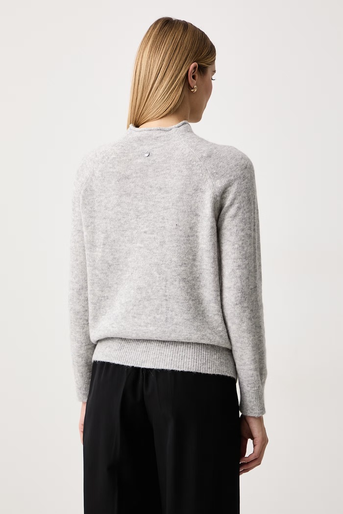 Odzież BOSS Orange Sweter damski z wełną C_Fesperanasy_1 50569878 szary
