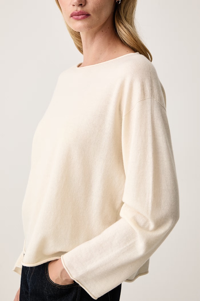 Sweter damski wełniany C_Faprosa BOSS Orange 50569876 beżowy
