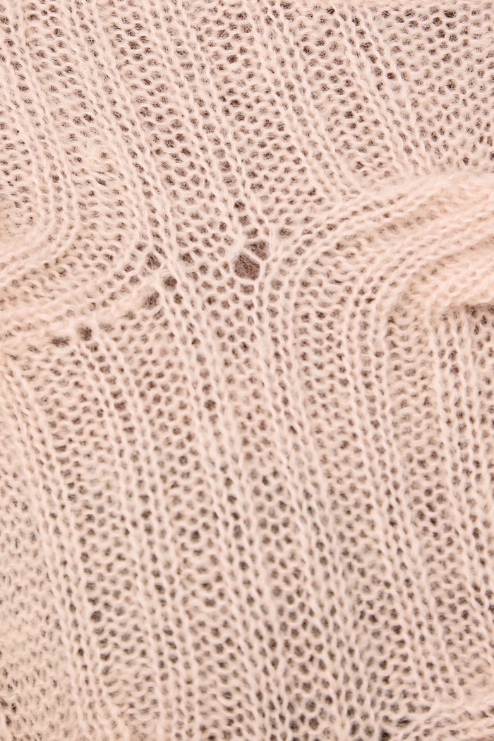 Sweter rozpinany damski z wełną C_Famae BOSS Orange beżowy 50569870