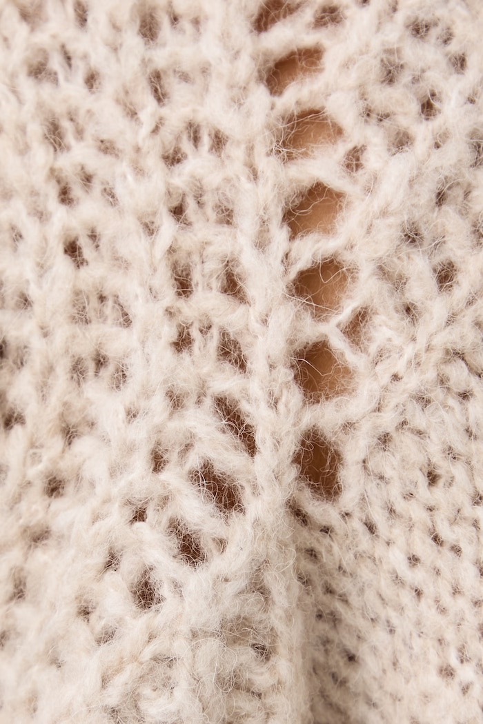 Sweter damski z dodatkiem wełny Gia Aniye By beżowy 181465