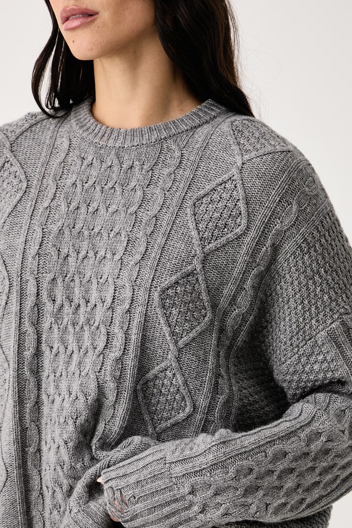 Sweter damski z dodatkiem wełny Tati Aniye By 181462 szary