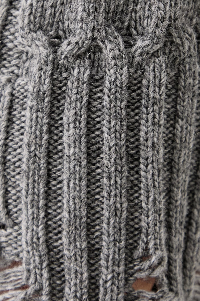 Sweter damski z dodatkiem wełny Tati Aniye By szary 181462