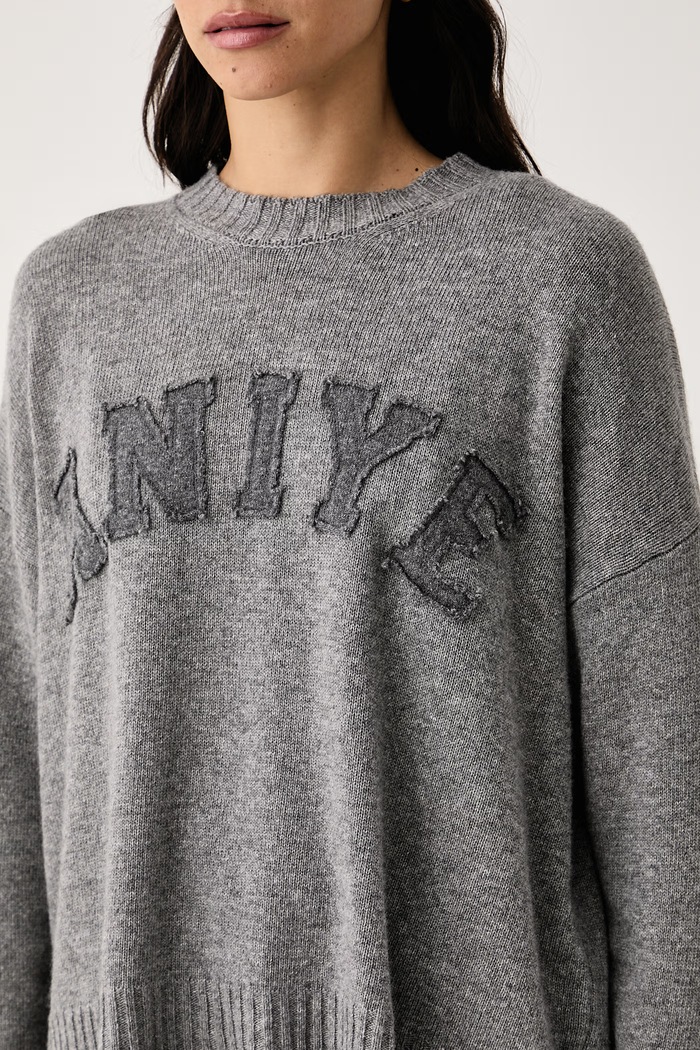 Sweter damski z dodatkiem wełny Tati Aniye By 181448 szary